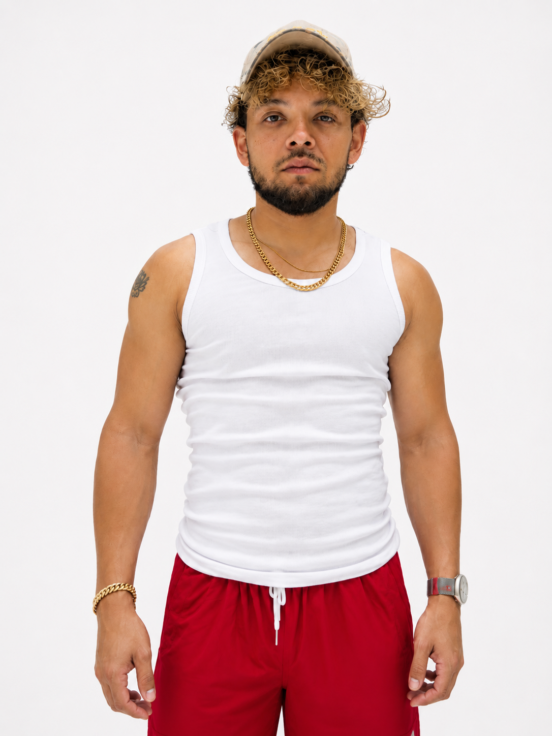 Phantom Beater in White on model — front